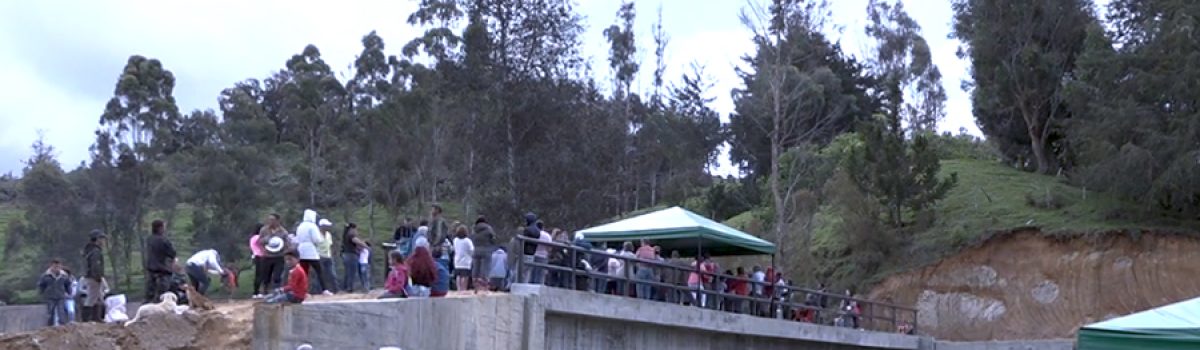 Puente vehicular en la vereda Quebradona ya es una realidad. Más de 150 personas beneficiadas